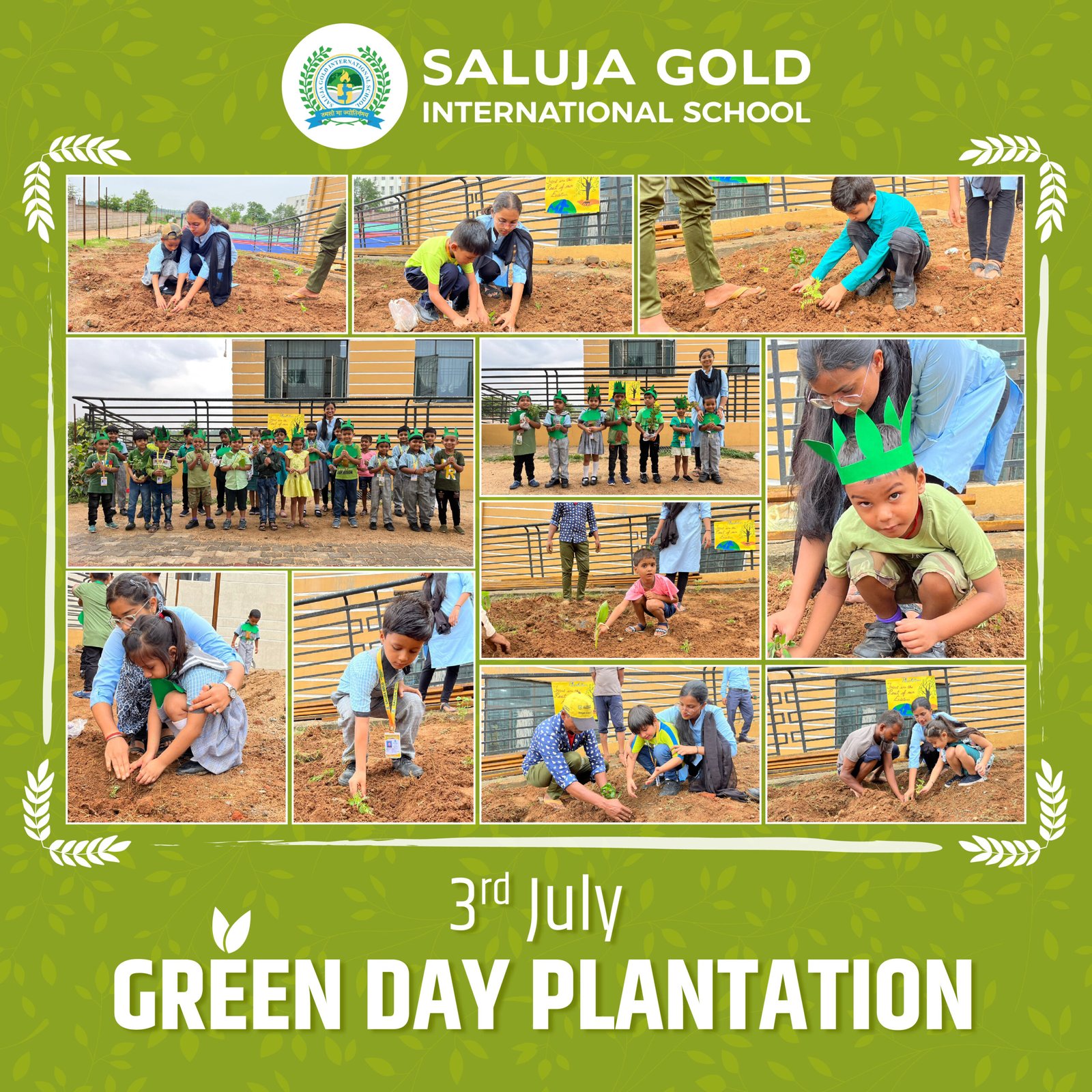 Green day at Saluja Gold International School