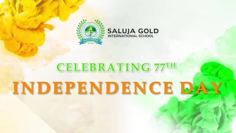 Independence Day Celebration with Students at Saluja Gold International School
